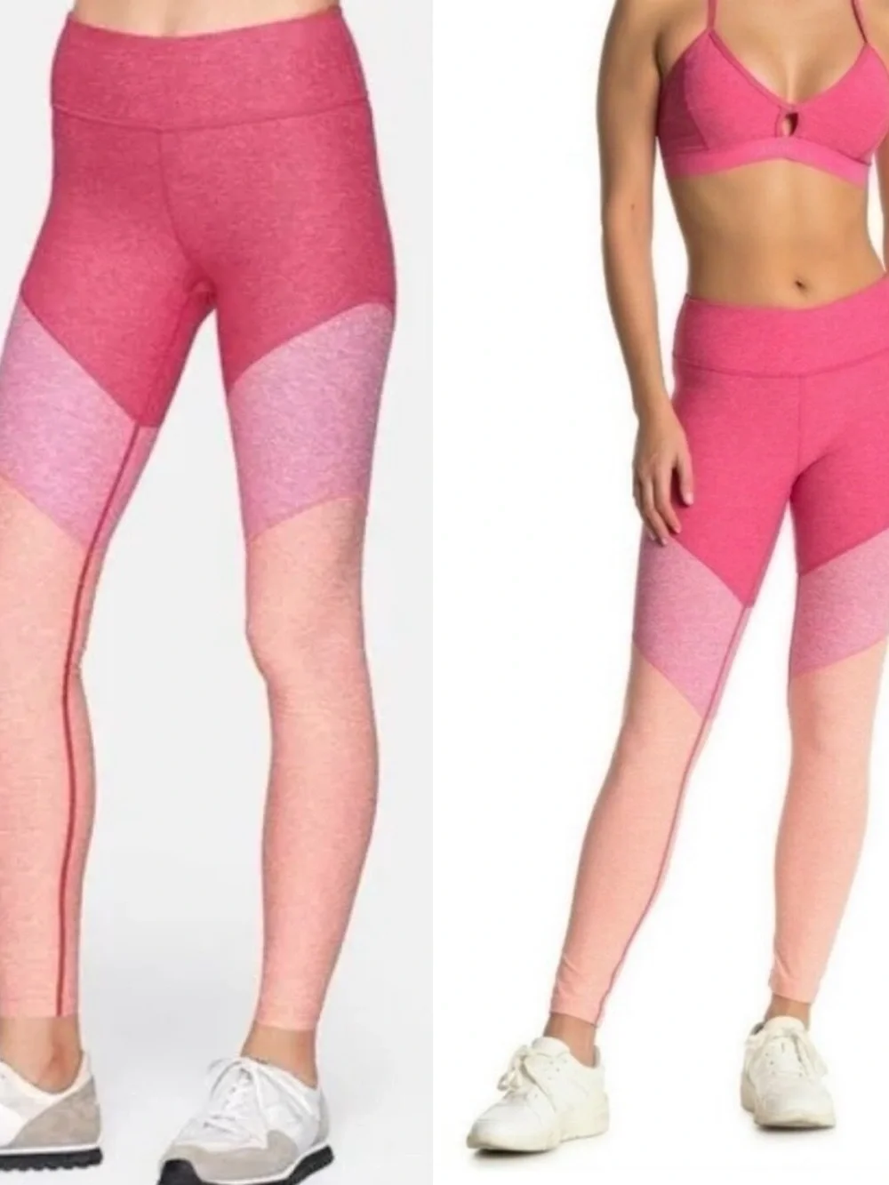 Outdoor Voices Womens Springs 7/8 Flamingo Rose Clay Color Block Leggings Size S